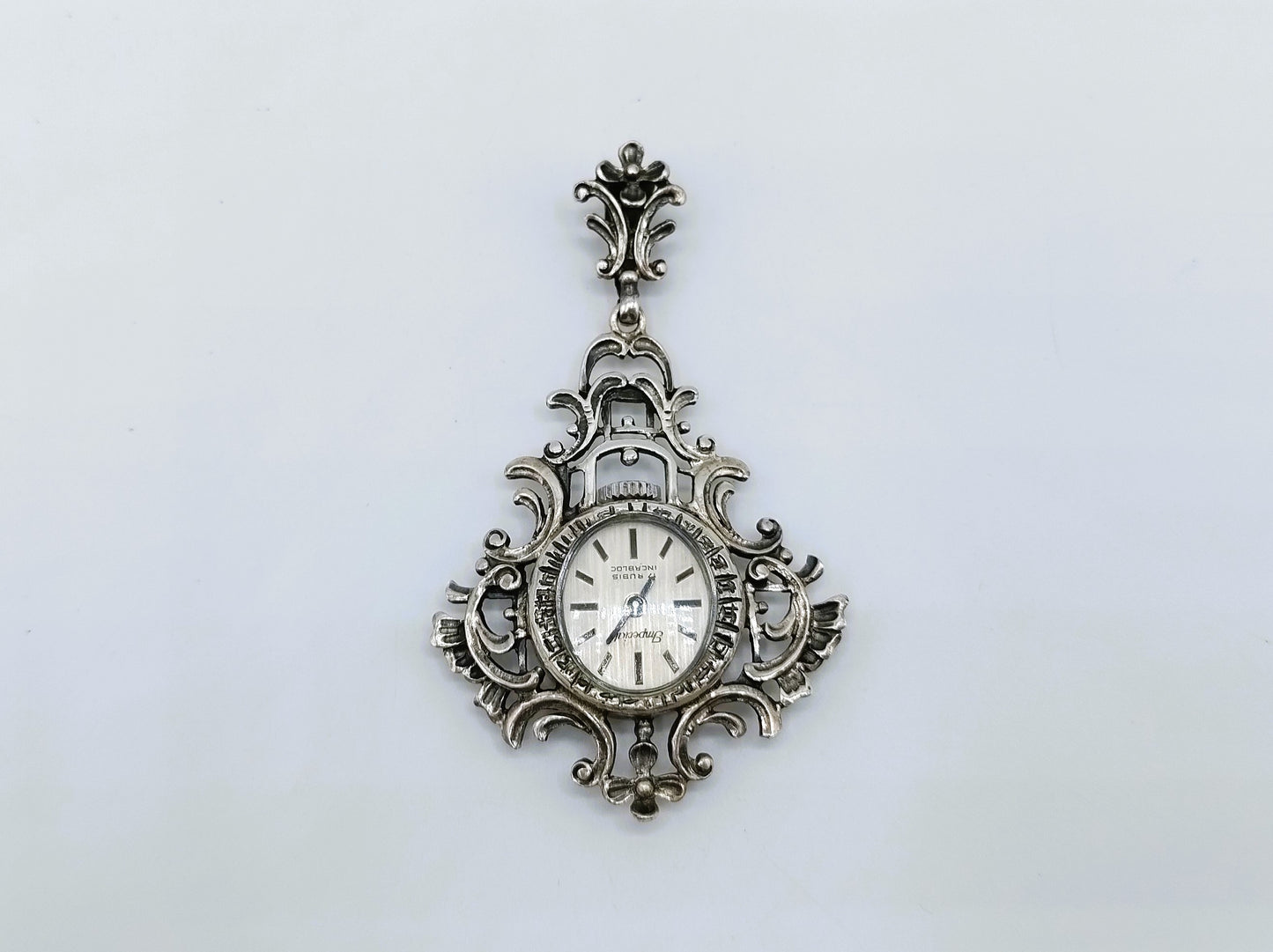 Vintage silver watch pendant, Imperial, 835