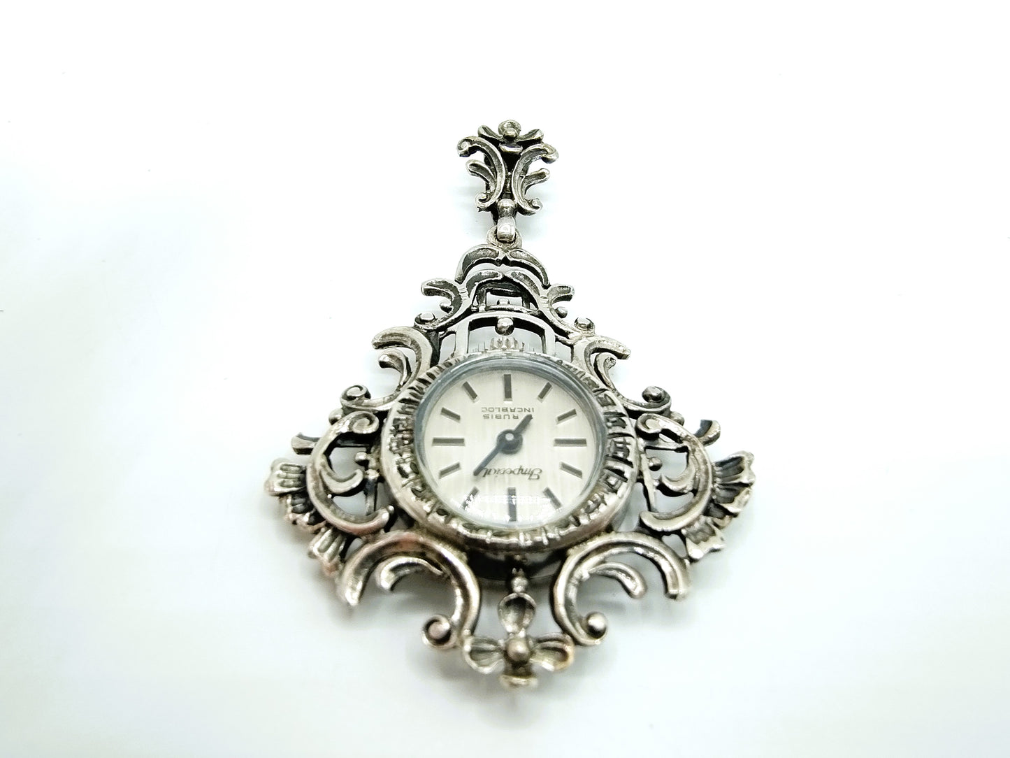 Vintage silver watch pendant, Imperial, 835