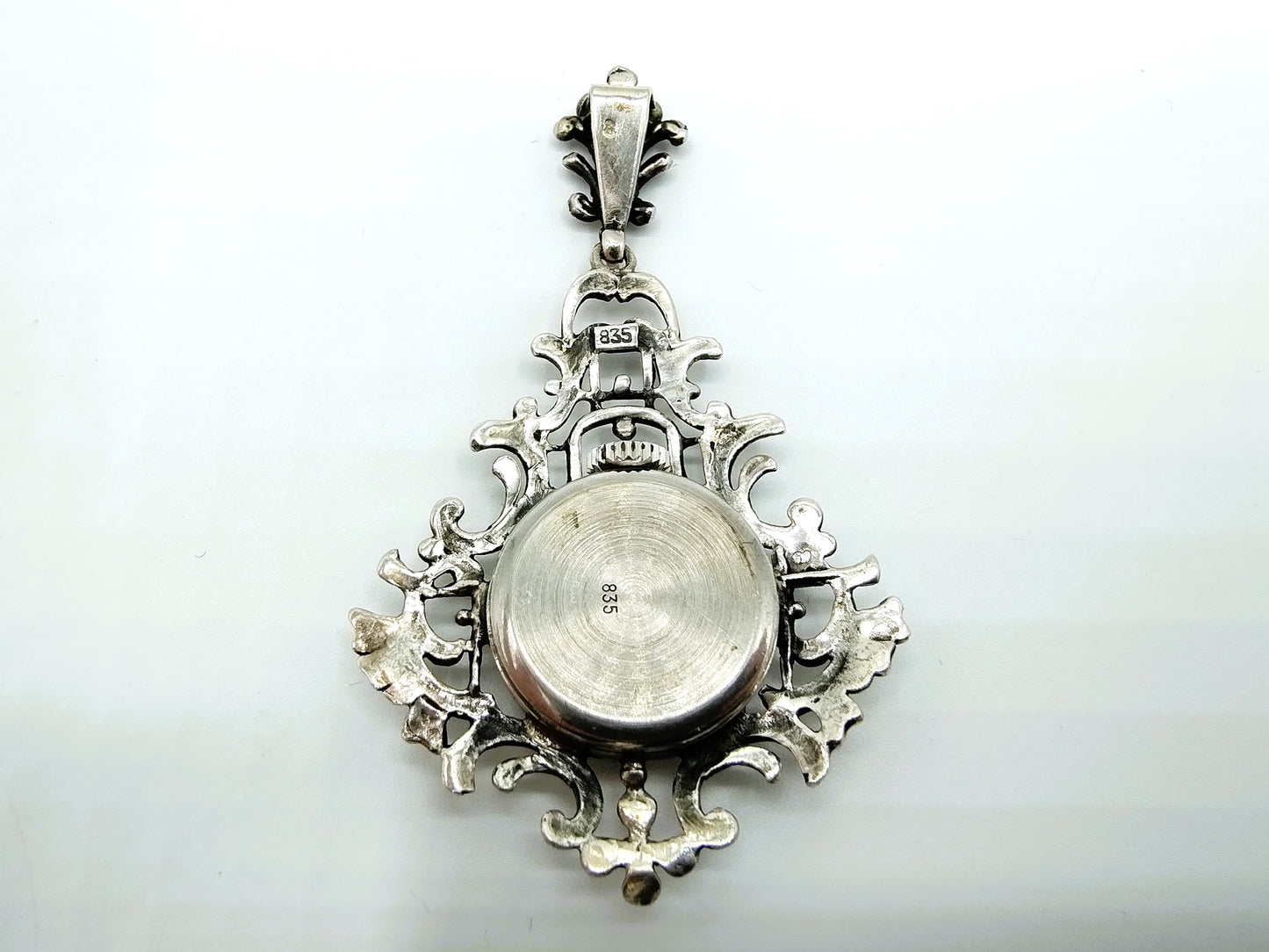 Vintage silver watch pendant, Imperial, 835
