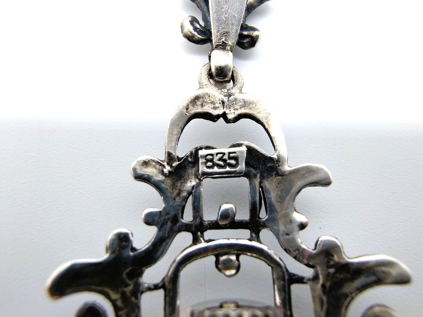 Vintage silver watch pendant, Imperial, 835