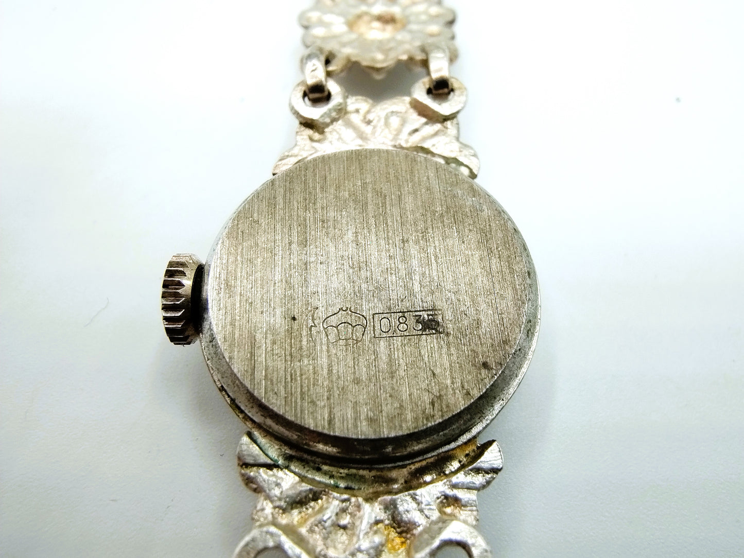 Silberne Damenuhr, Kaiserstunde, 15 cm.