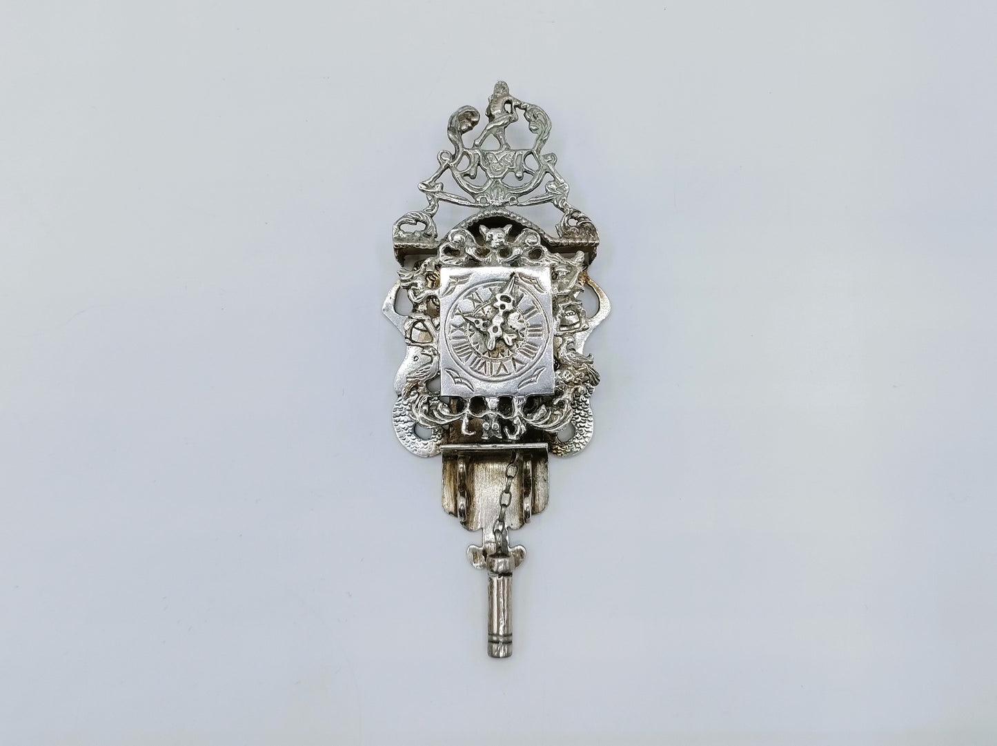 Silberne Miniaturuhr, JW van Waveren, Haarlem