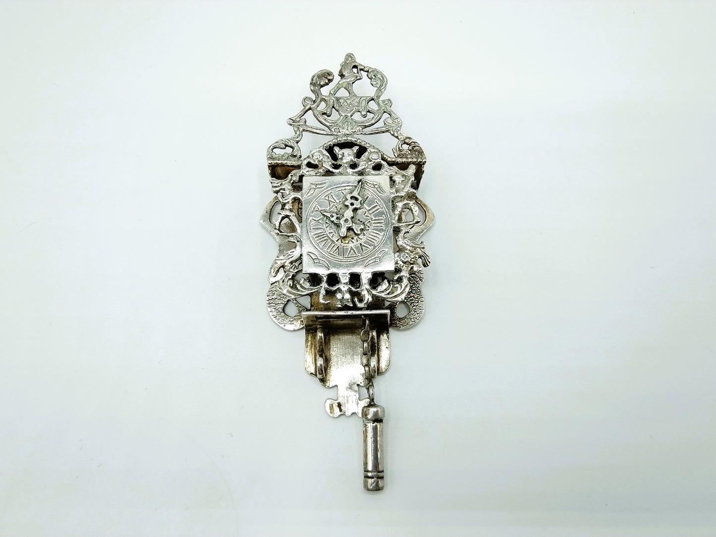 Silberne Miniaturuhr, JW van Waveren, Haarlem