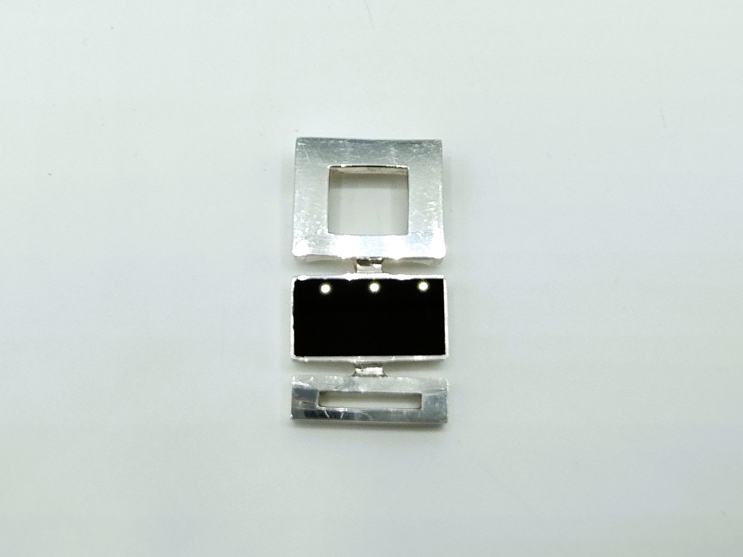 Silber-Design-Anhänger mit Onyx, 835