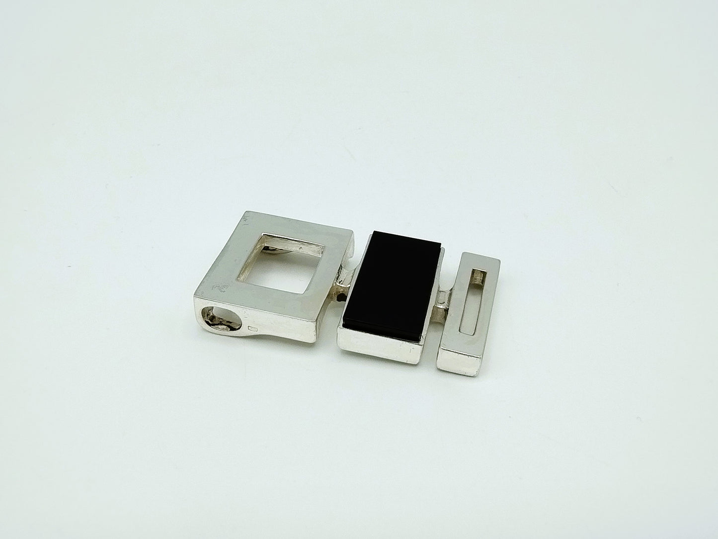Silber-Design-Anhänger mit Onyx, 835