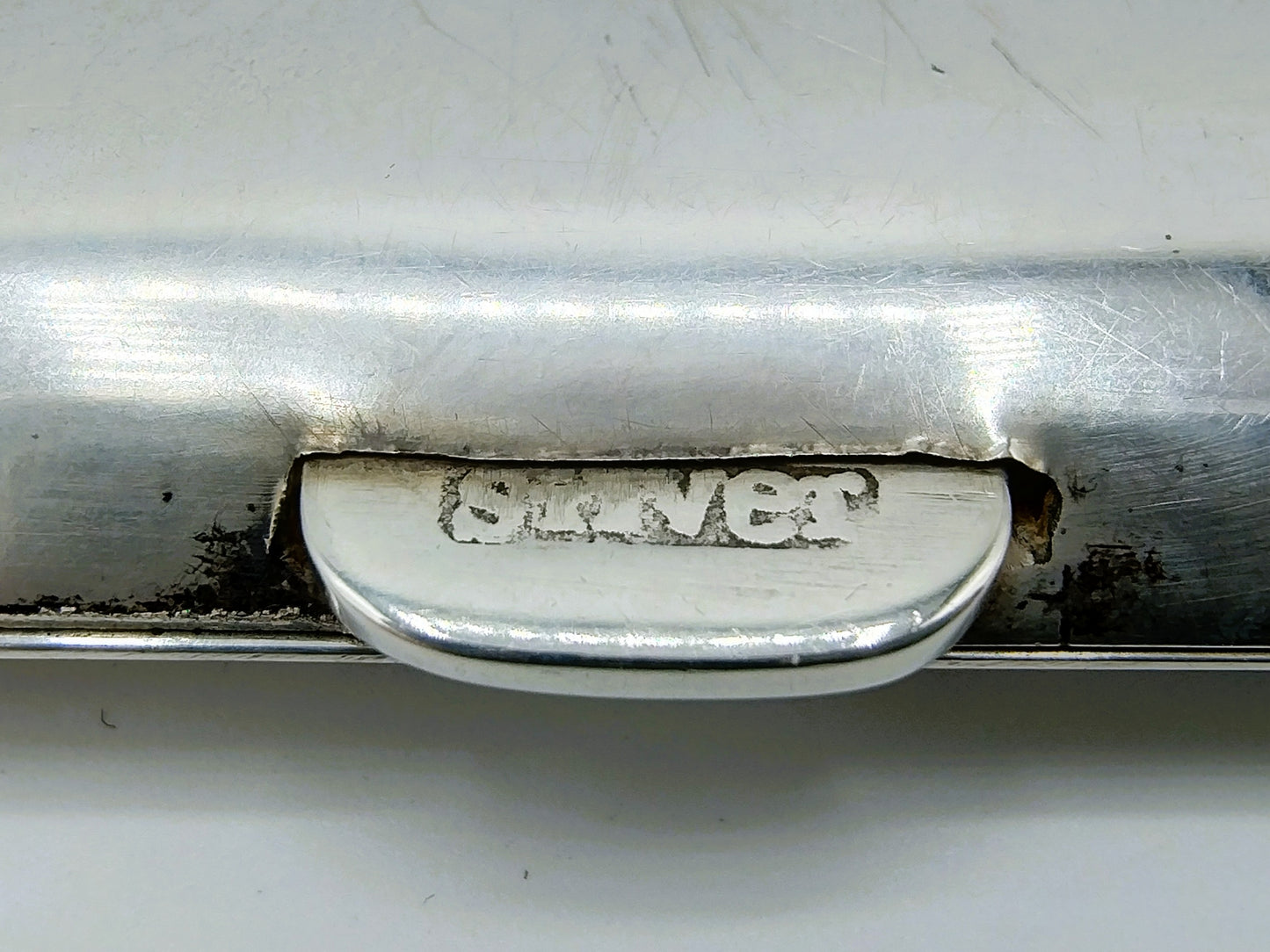 Silbernes Zigarettenetui mit Niello-Einlage, Thailand