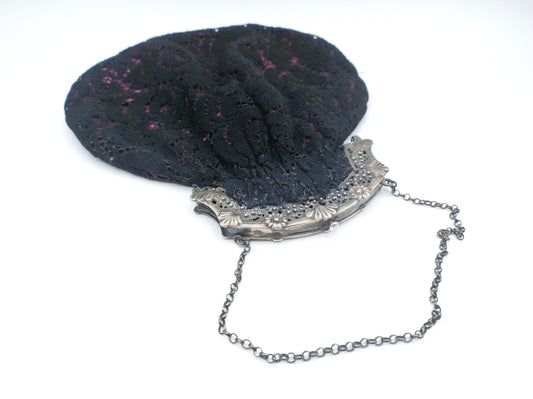 Silberner Geldbeutelverschluss an einer Jasseronkette, W. Kooiman Jzn, Schoonhoven, 1861