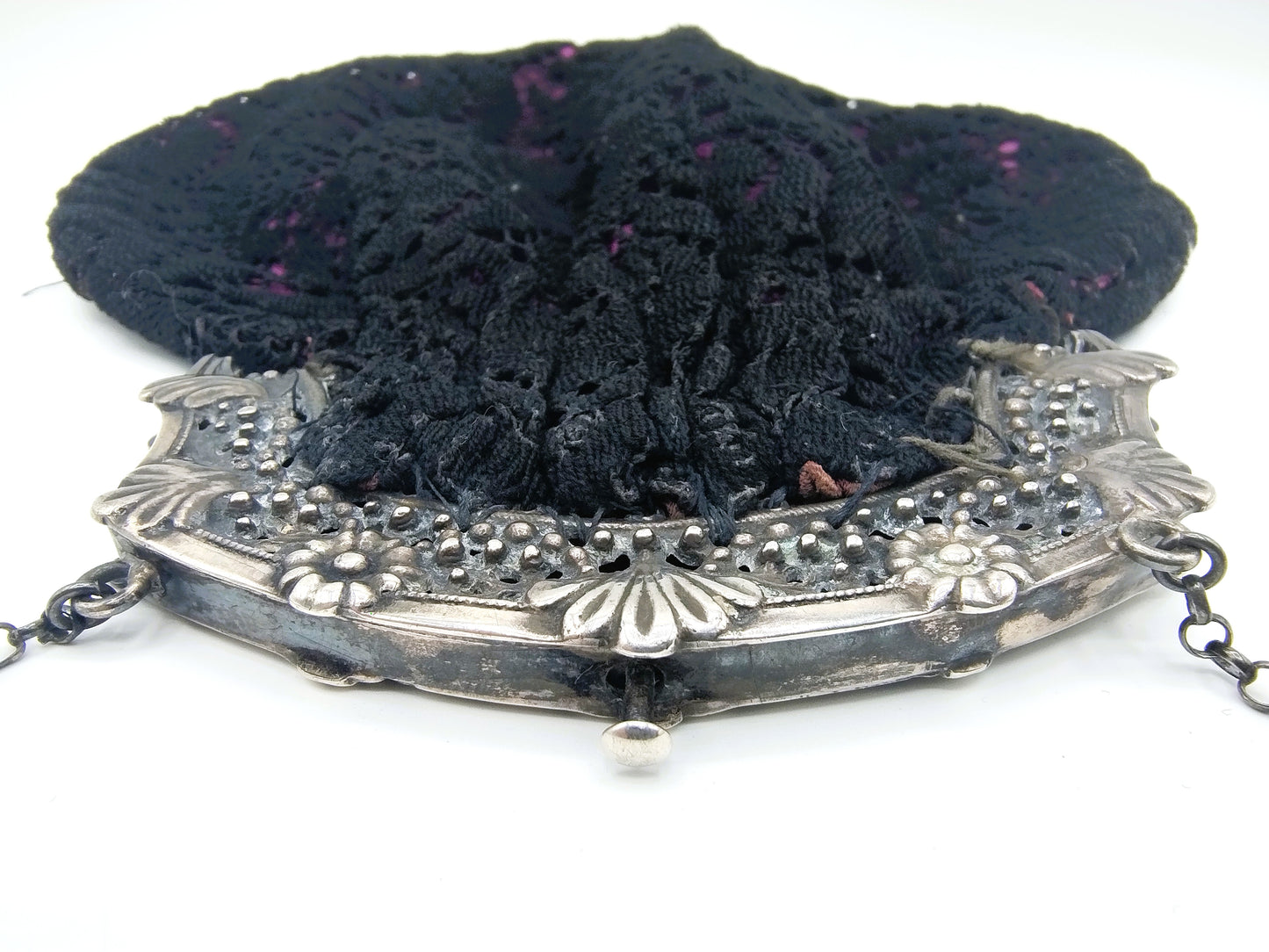 Silver purse clasp on a jasseron chain, W. Kooiman Jzn, Schoonhoven, 1861