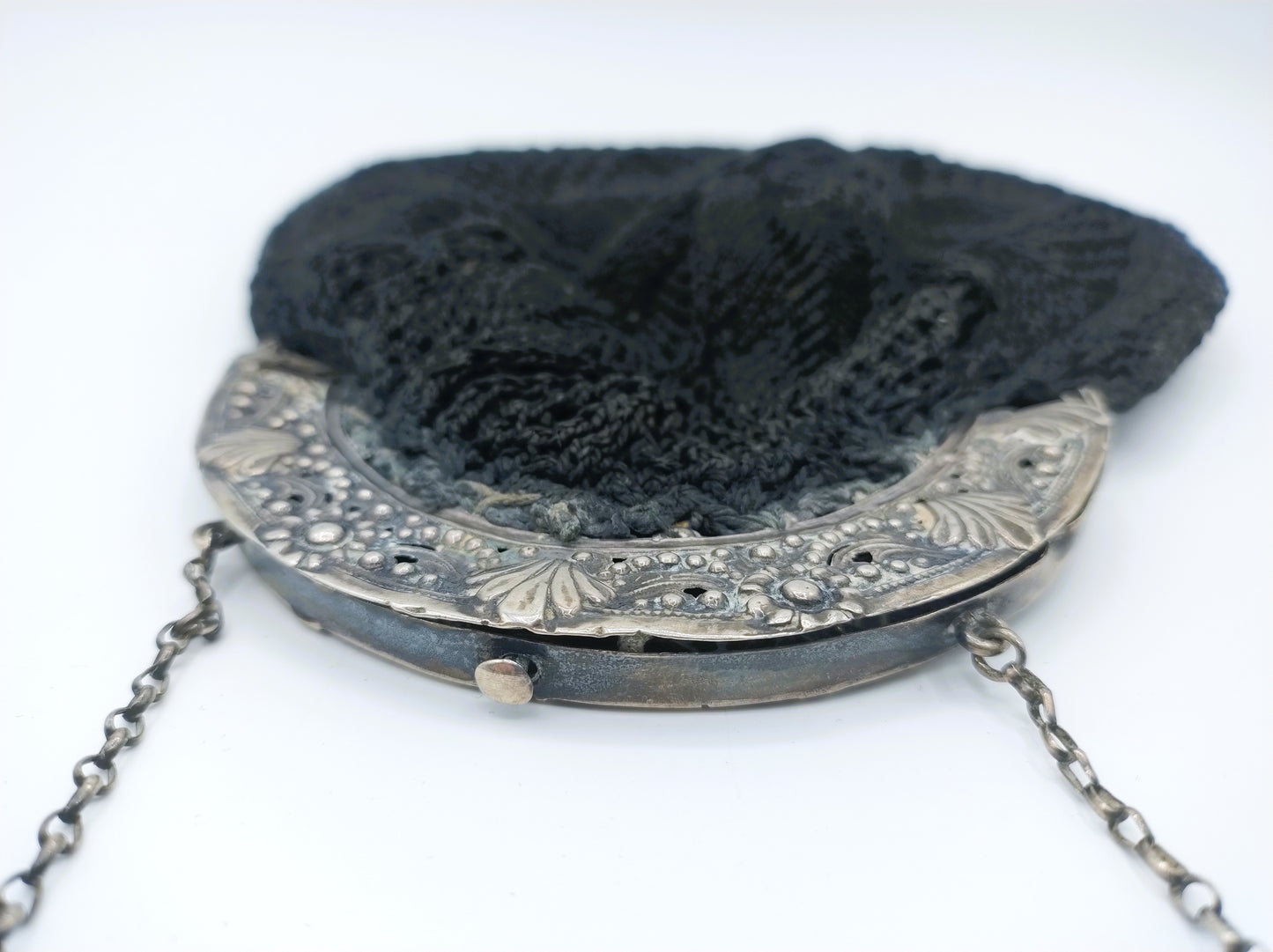 Zilveren beursbeugel met jasseronketting, J.L. van de Pauw, Schoonhoven, 1867