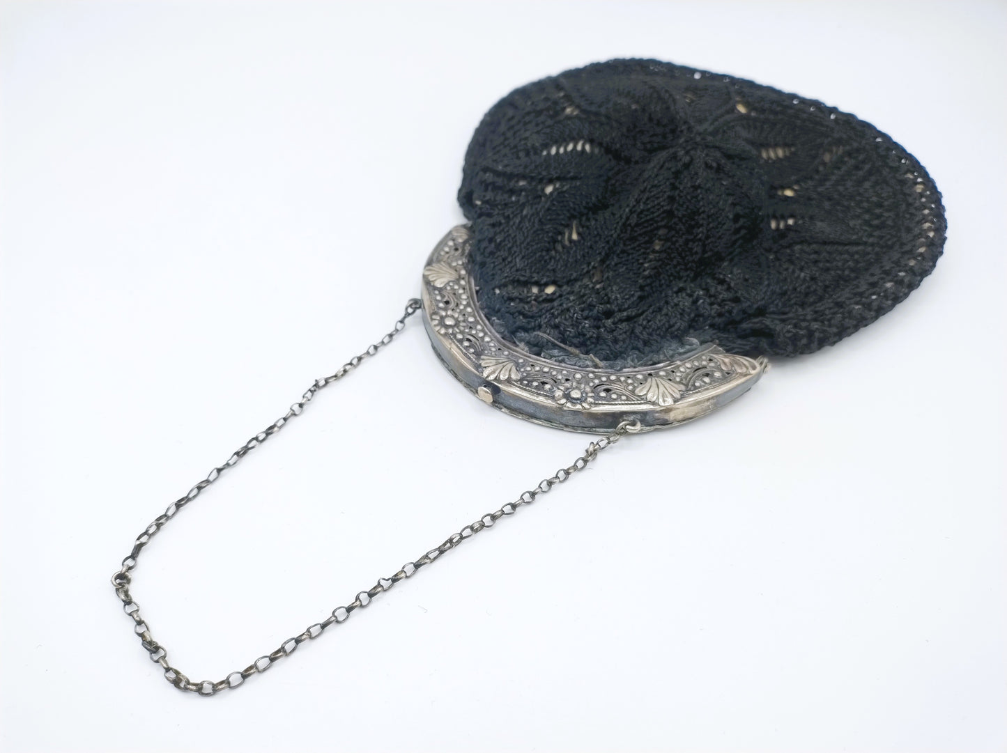 Zilveren beursbeugel met jasseronketting, J.L. van de Pauw, Schoonhoven, 1867