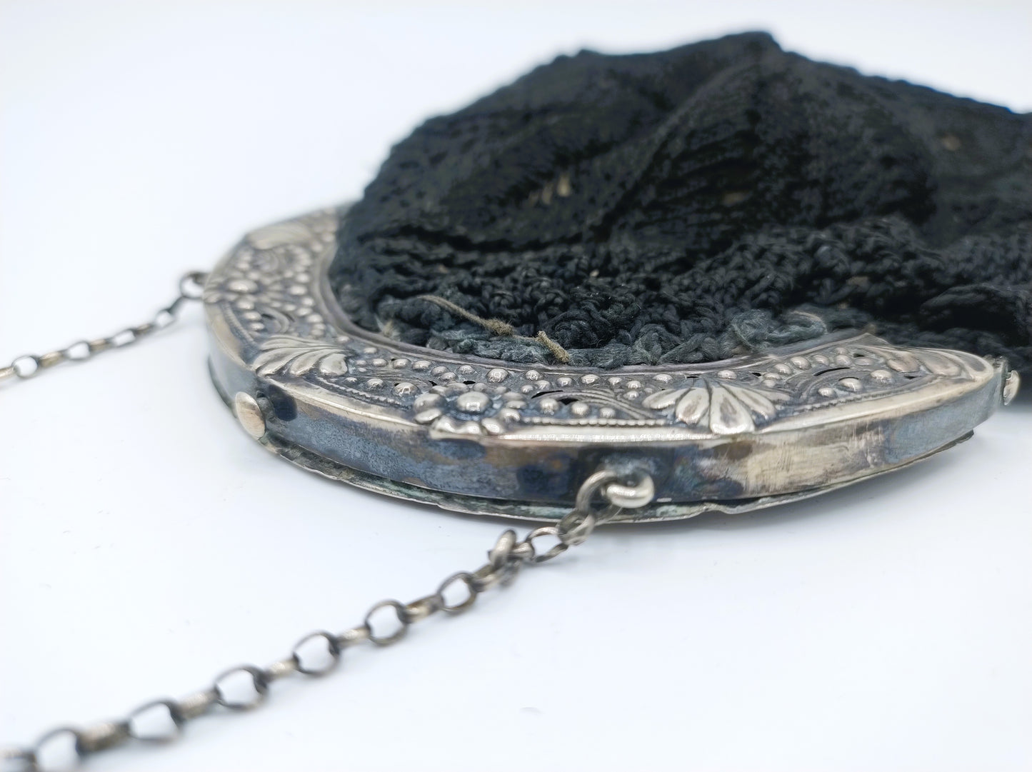 Zilveren beursbeugel met jasseronketting, J.L. van de Pauw, Schoonhoven, 1867