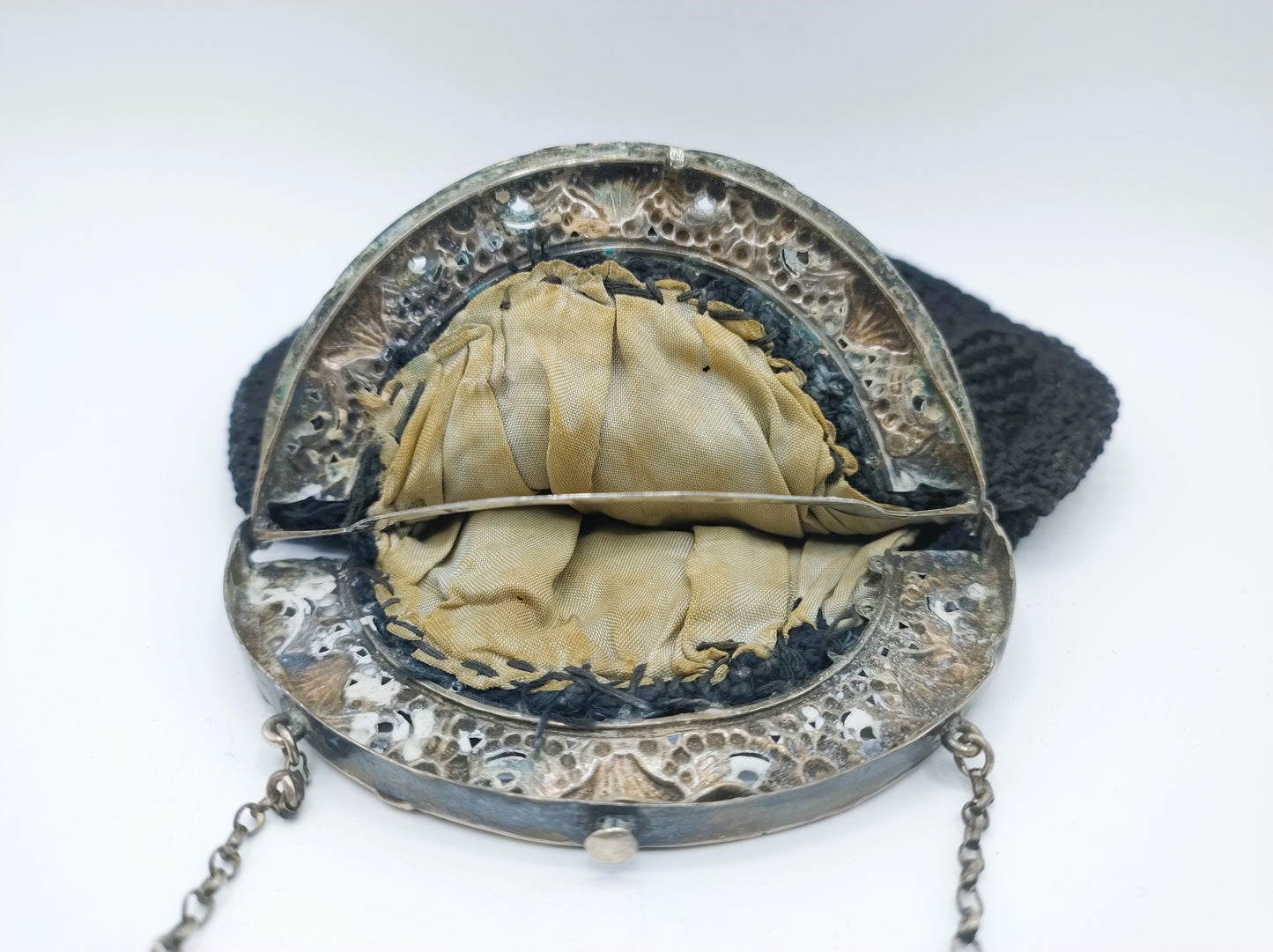 Zilveren beursbeugel met jasseronketting, J.L. van de Pauw, Schoonhoven, 1867