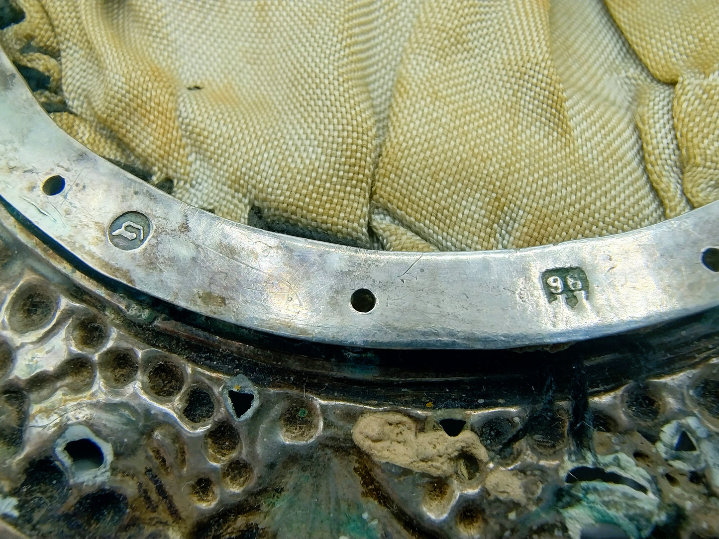 Zilveren beursbeugel met jasseronketting, J.L. van de Pauw, Schoonhoven, 1867