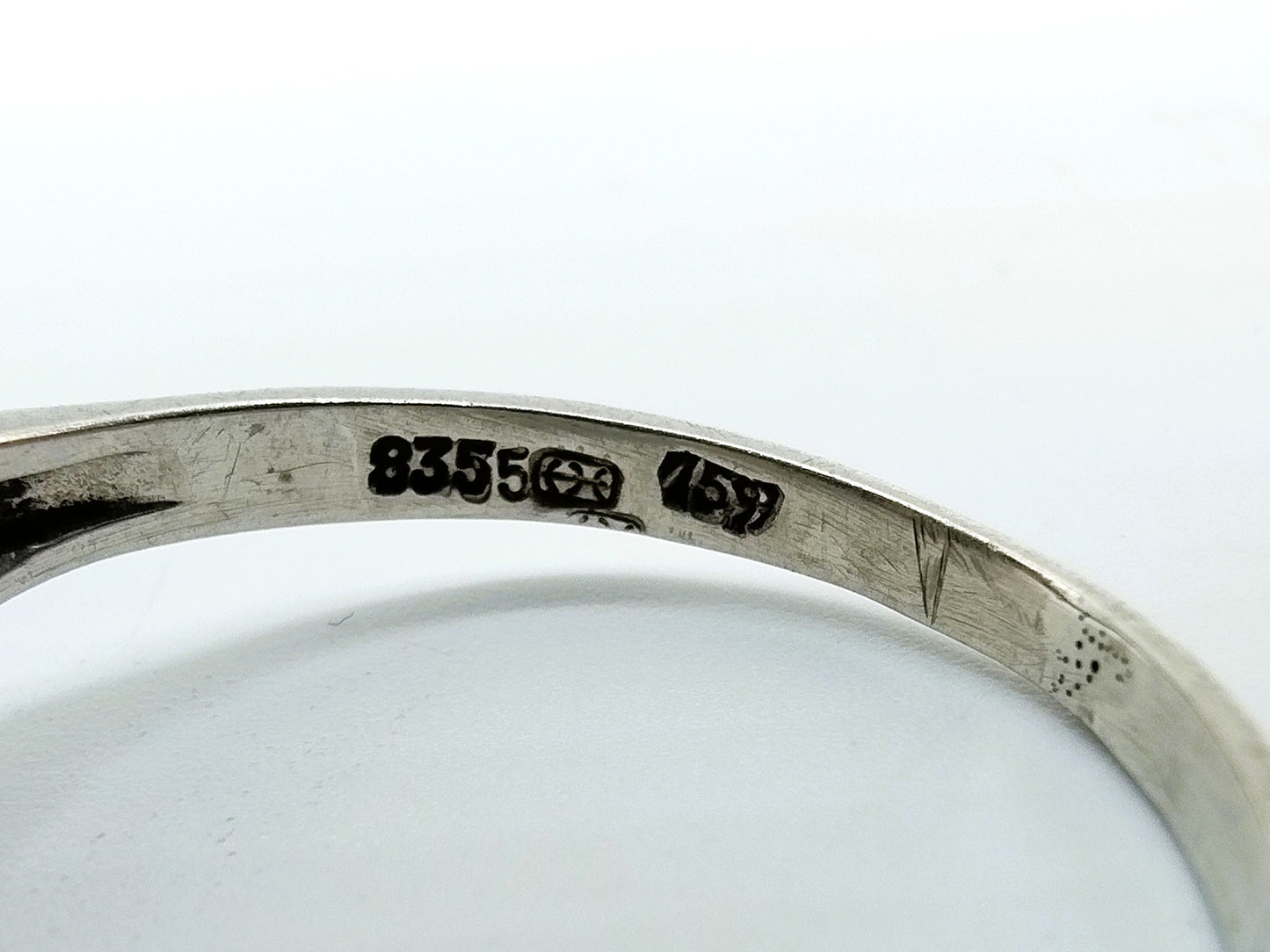 Silberring mit Perlen, 18 mm