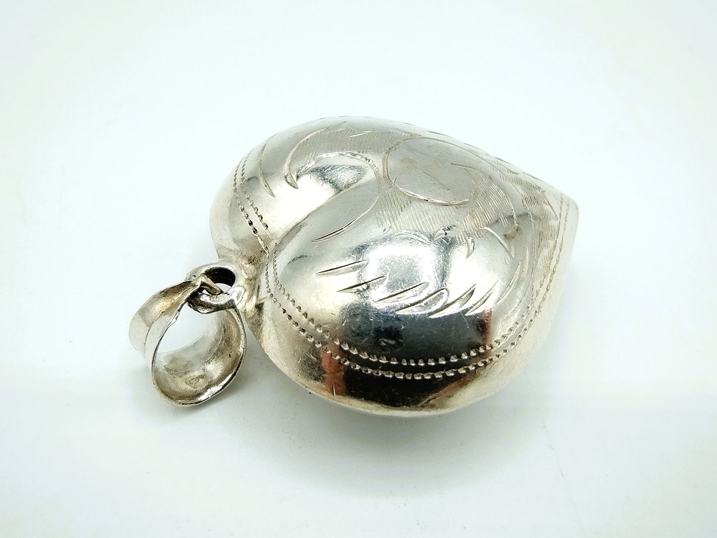 Silver pendant, heart, 925