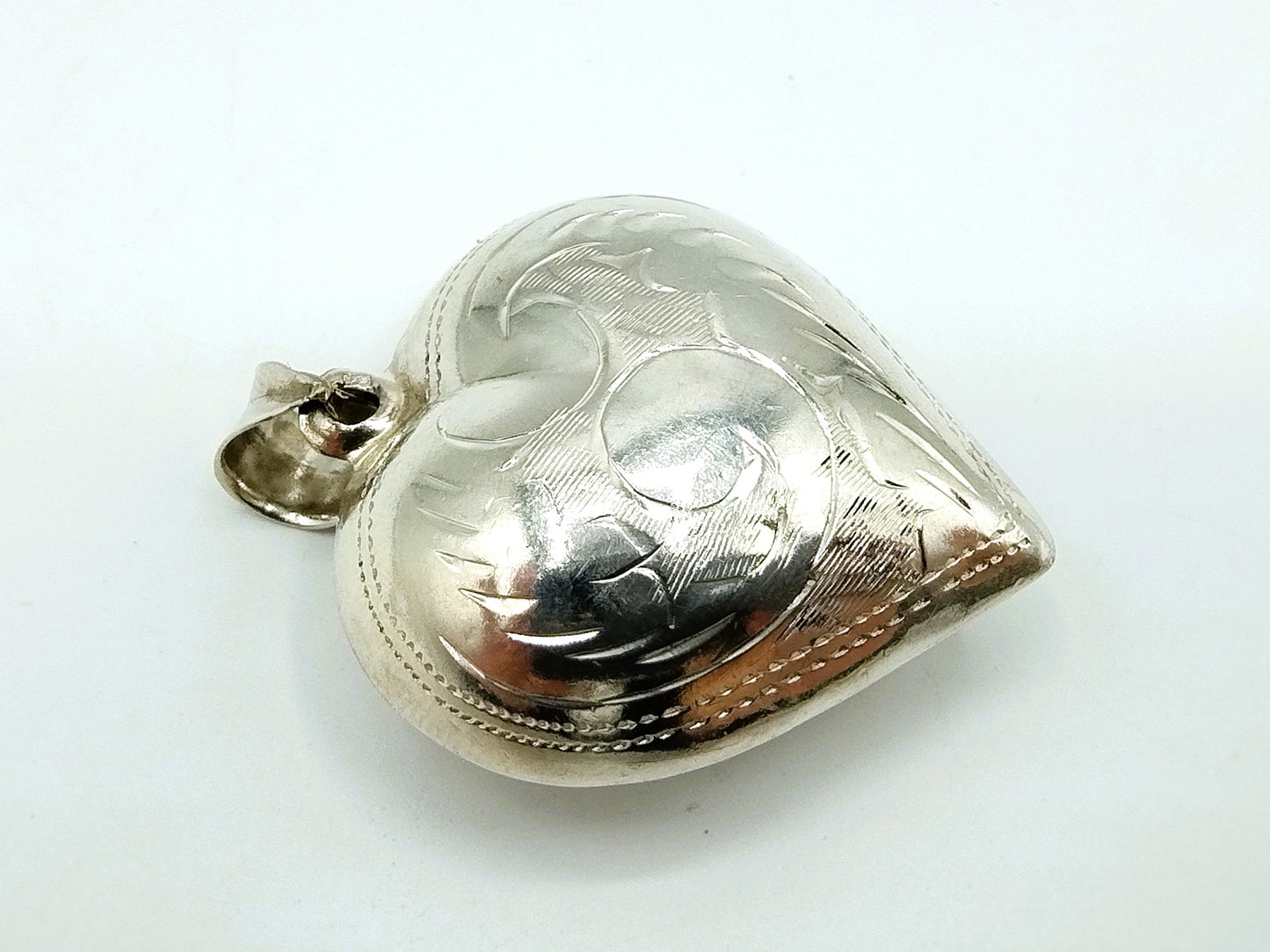 Silver pendant, heart, 925