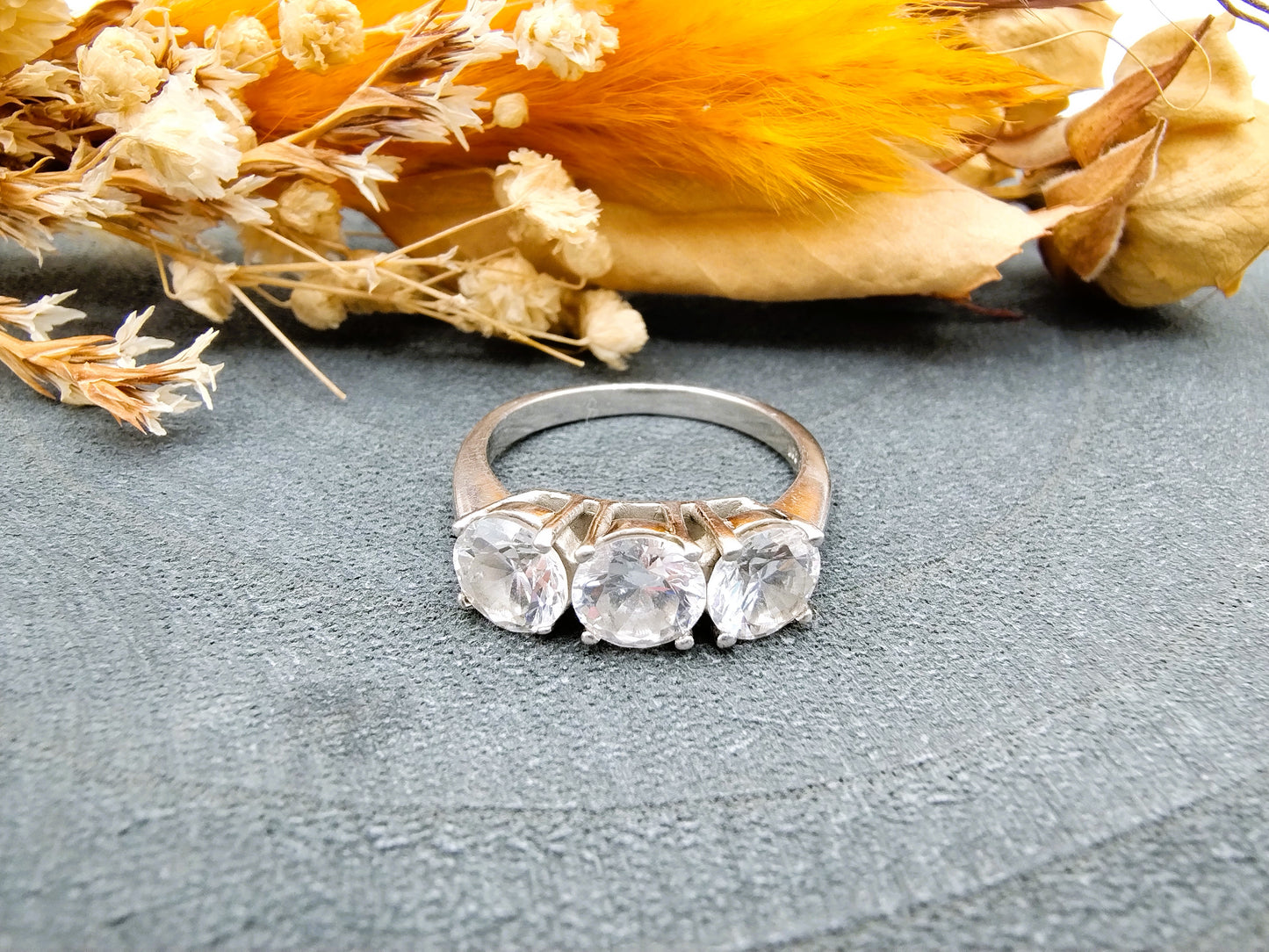 Silberring mit Zirkonia, 925, 18mm