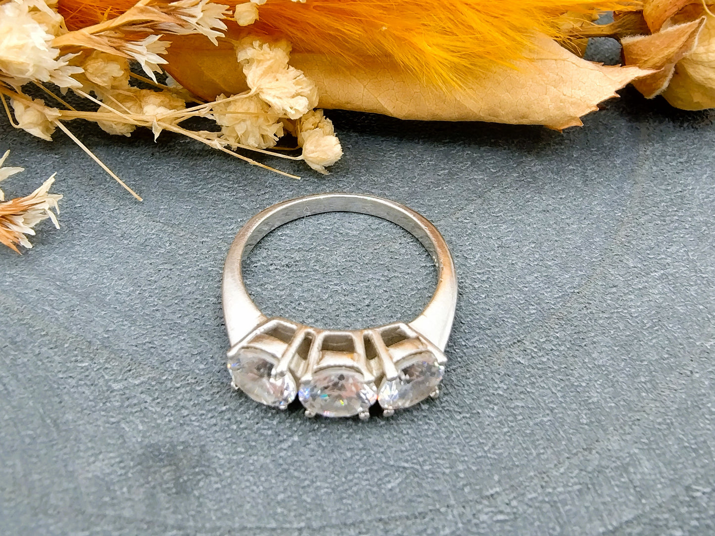 Silberring mit Zirkonia, 925, 18mm