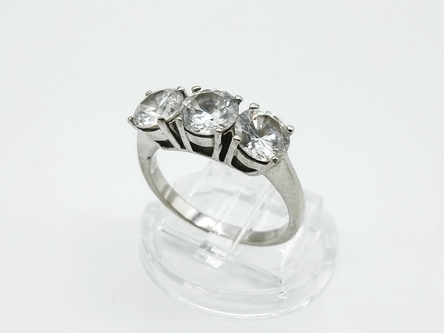 Silberring mit Zirkonia, 925, 18mm