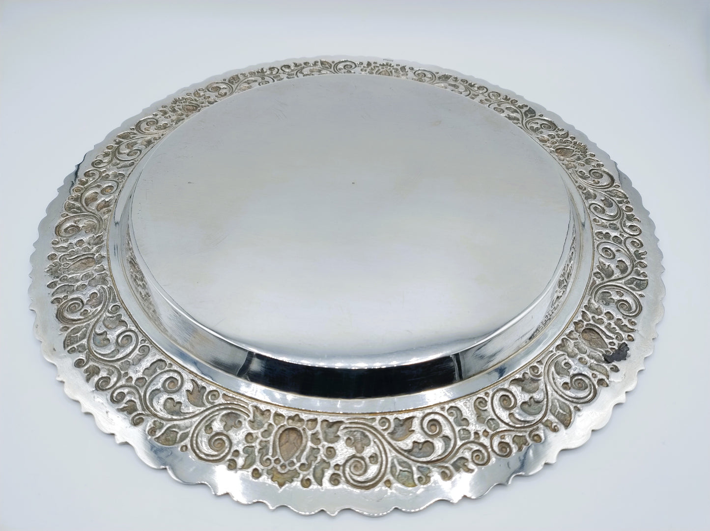 Zilveren fruitschaal en bord, ambassadeur J.B. Gorkom, Indonesië, 1,1 kg