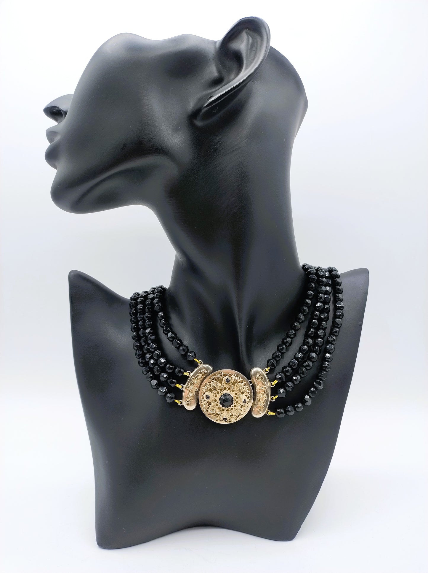 Gitten chain with silver clasp, J. den Besten, Schoonhoven, ca. 1915