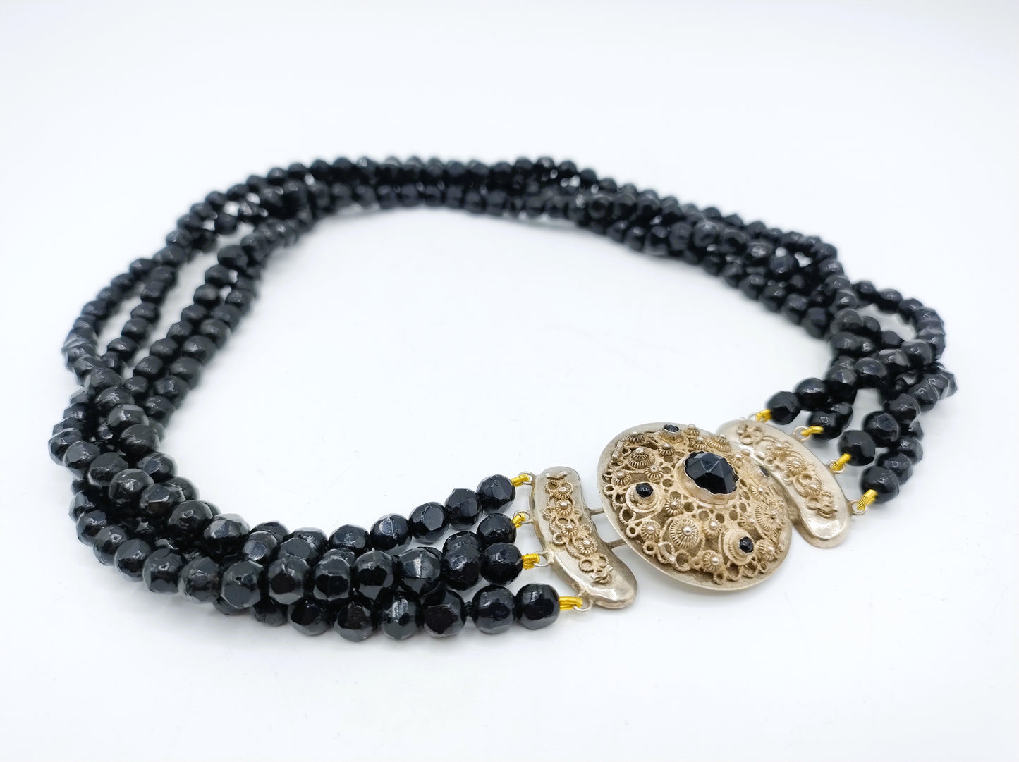 Gitten chain with silver clasp, J. den Besten, Schoonhoven, ca. 1915