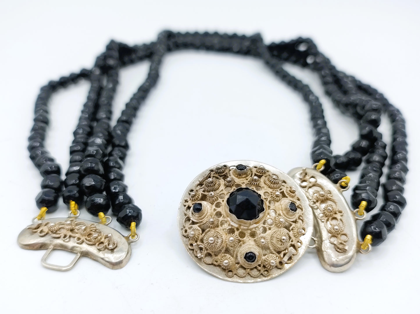 Gitten chain with silver clasp, J. den Besten, Schoonhoven, ca. 1915