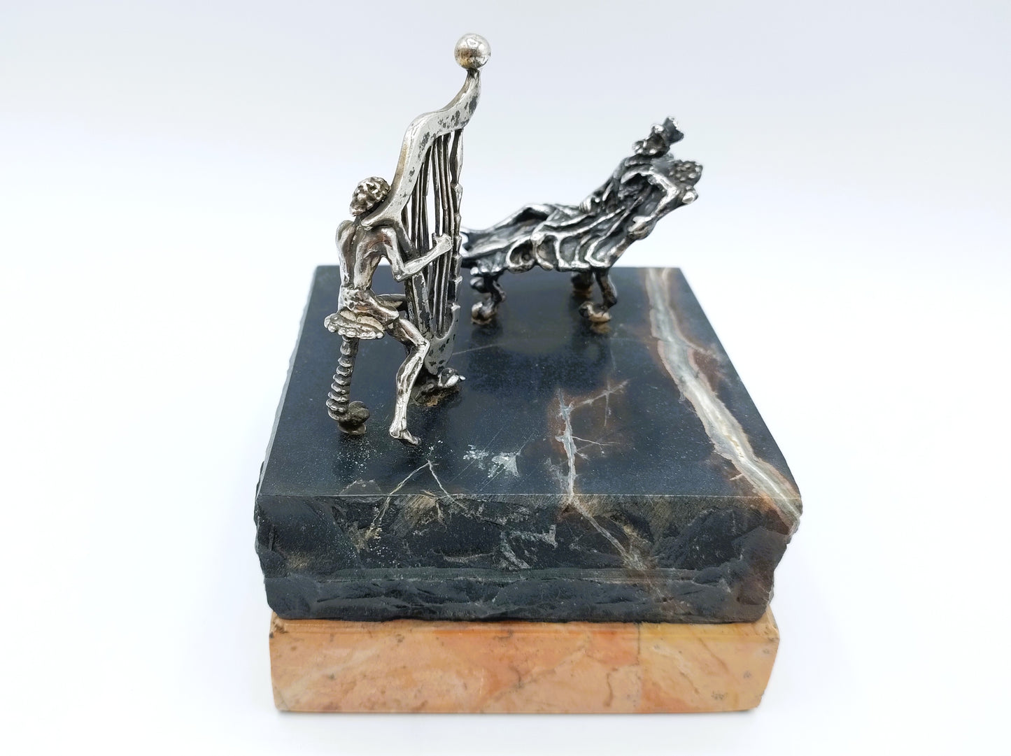 Zilveren miniatuur, David en Saul, Yaacov Heller, Jeruzalem.