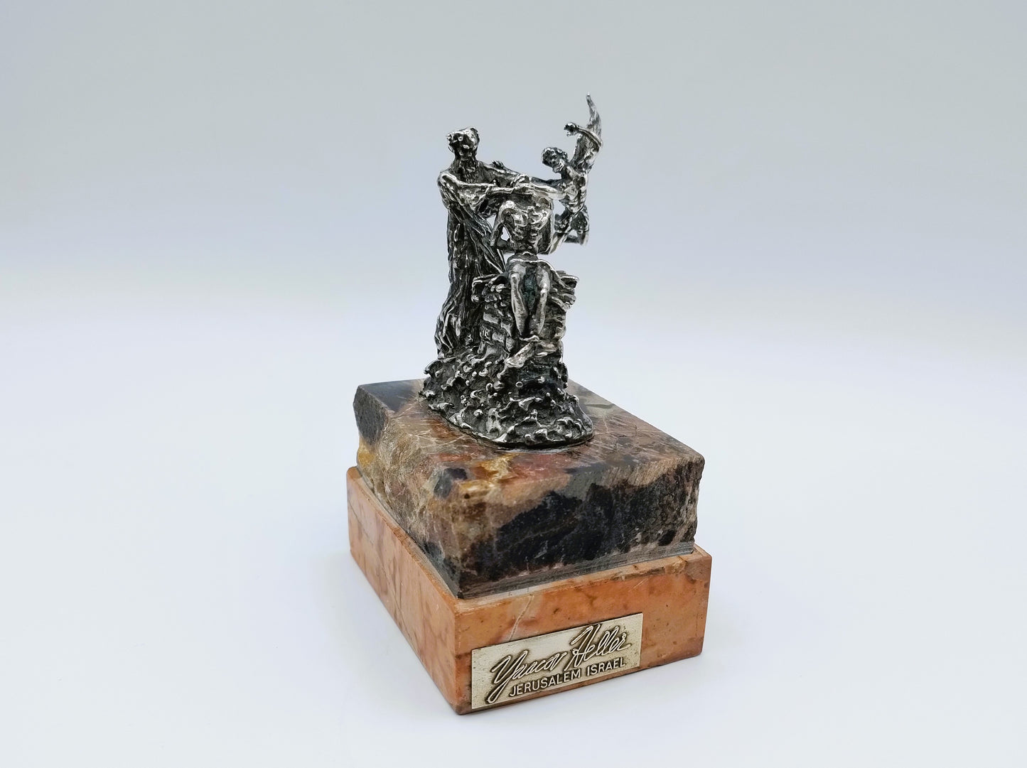 Zilveren miniatuur, Abrahams offer, Yaacov Heller, Jeruzalem.