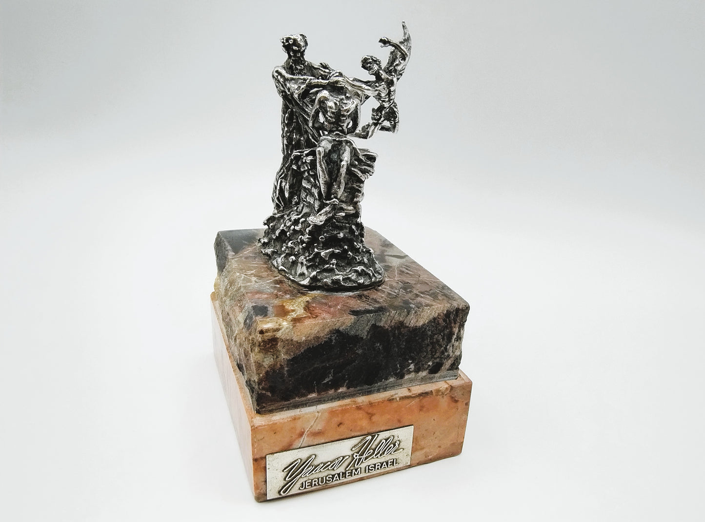 Zilveren miniatuur, Abrahams offer, Yaacov Heller, Jeruzalem.