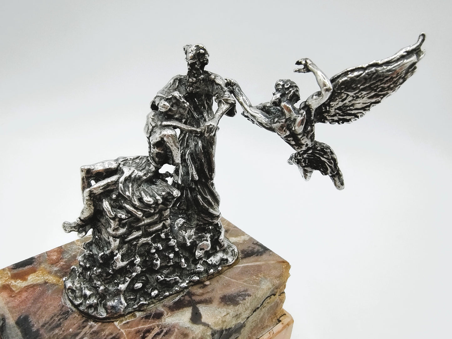 Zilveren miniatuur, Abrahams offer, Yaacov Heller, Jeruzalem.
