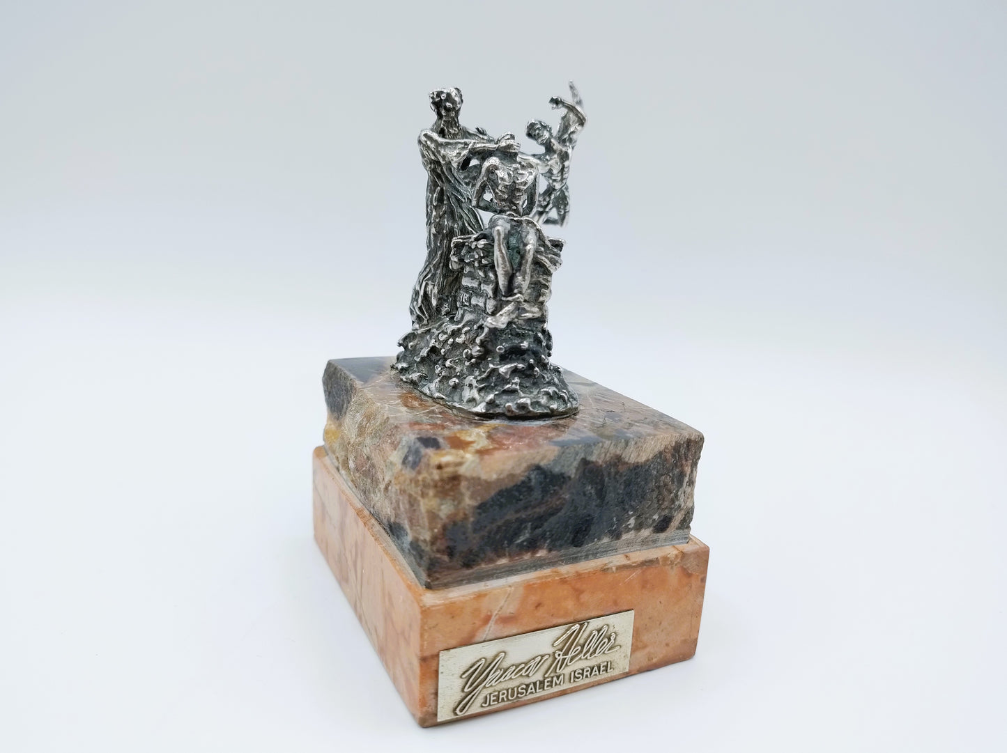 Zilveren miniatuur, Abrahams offer, Yaacov Heller, Jeruzalem.