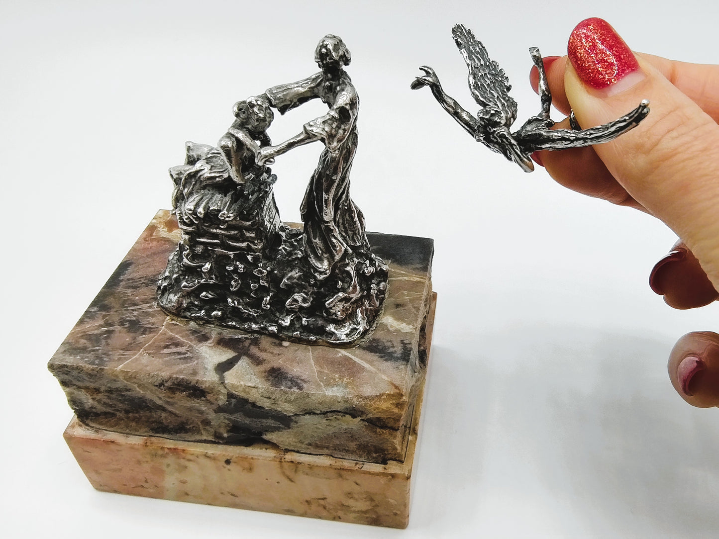 Zilveren miniatuur, Abrahams offer, Yaacov Heller, Jeruzalem.