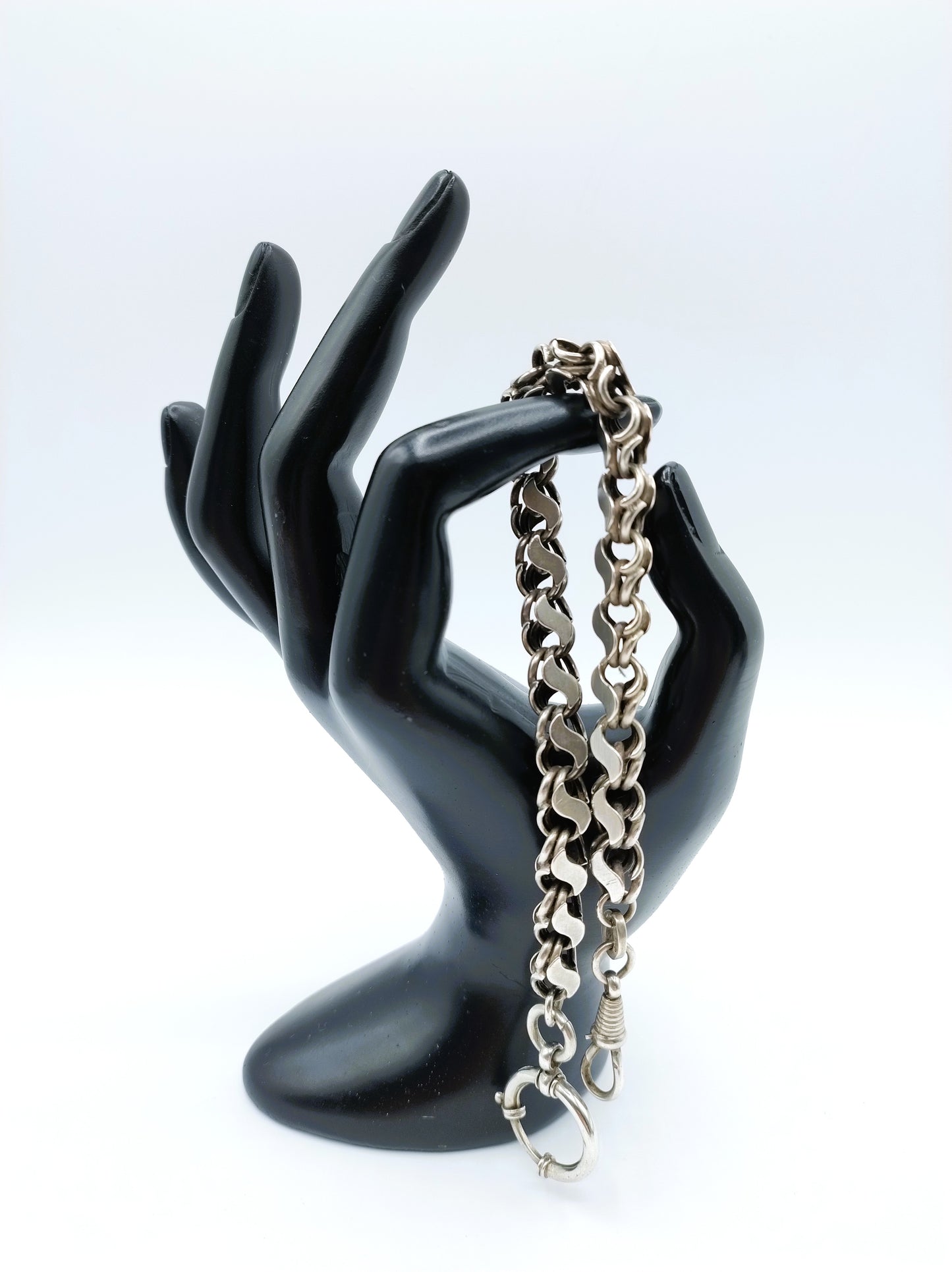 Silver watch chain, 835