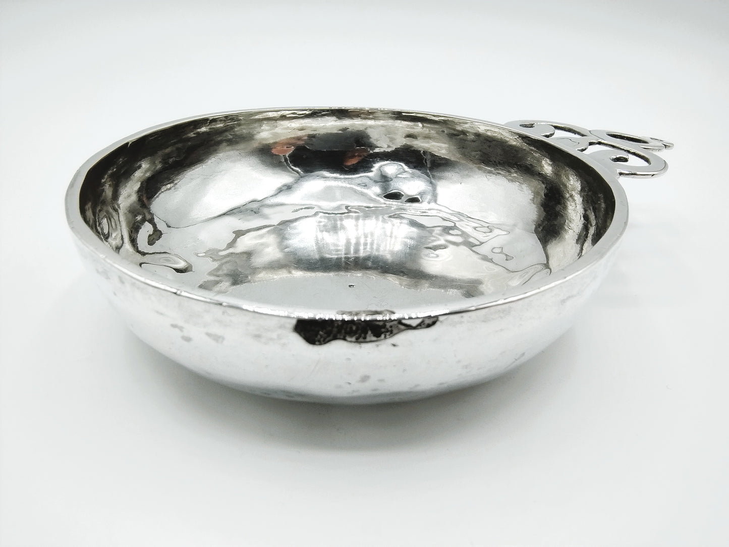 Silver tastevin or porridge bowl, Leeking, Wesel, Germany, 1733