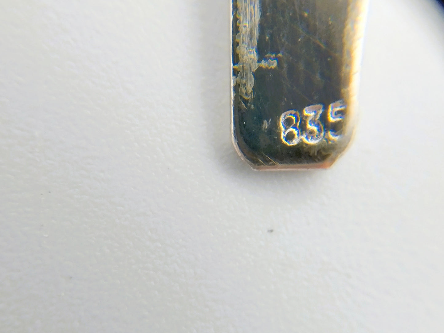 Granatarmband mit Silberverschluss, 18 cm.