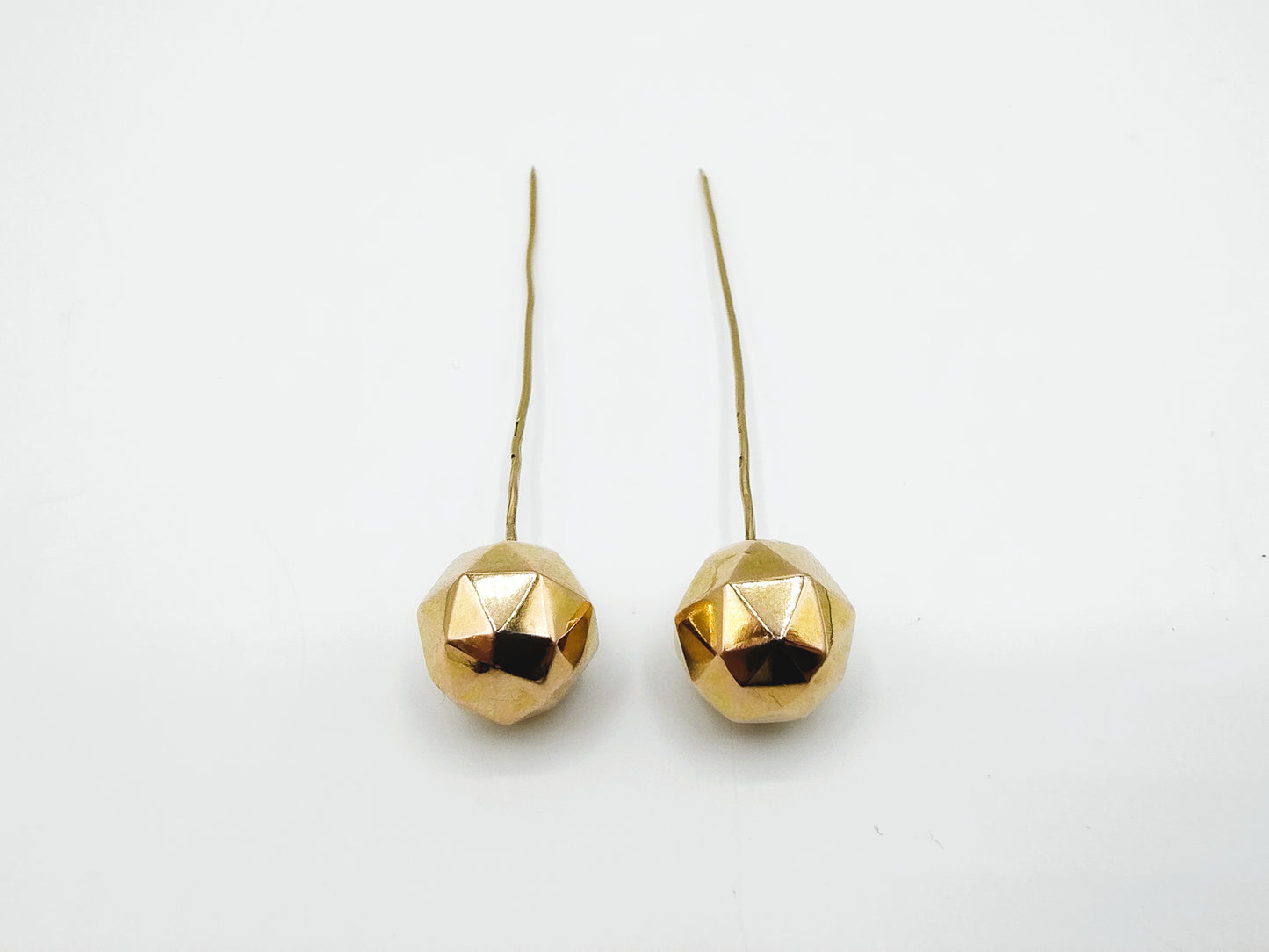 Antique gold hat pins, traditional costume, 19th century