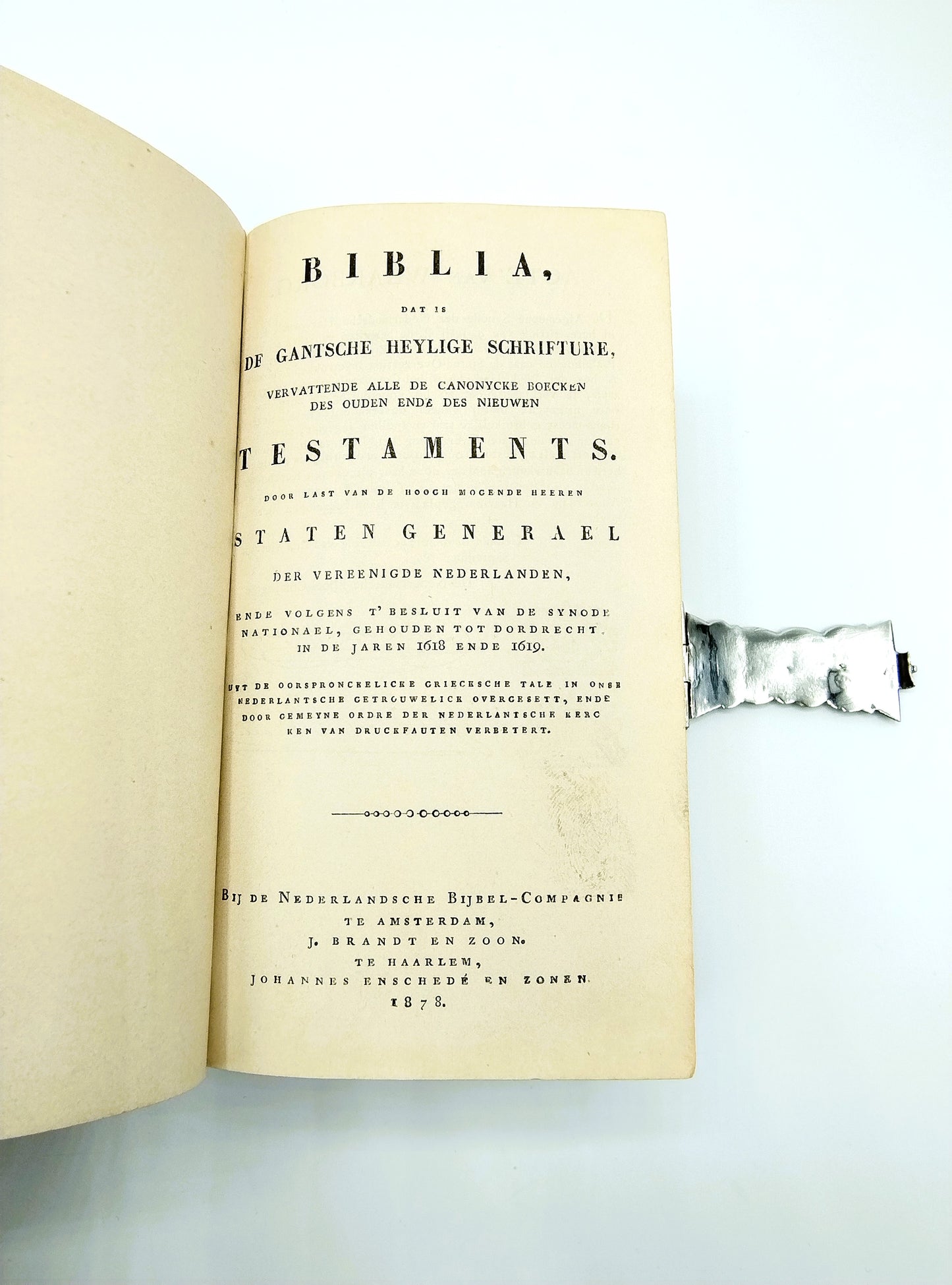 Bibel mit Silberschloss, C. Wendels, Middelburg, 1849
