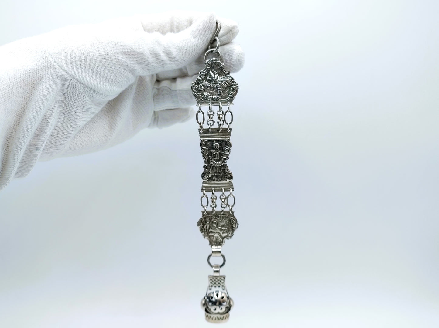 Zilveren heren chatelaine van bijbelslot, Zwolle, 1847
