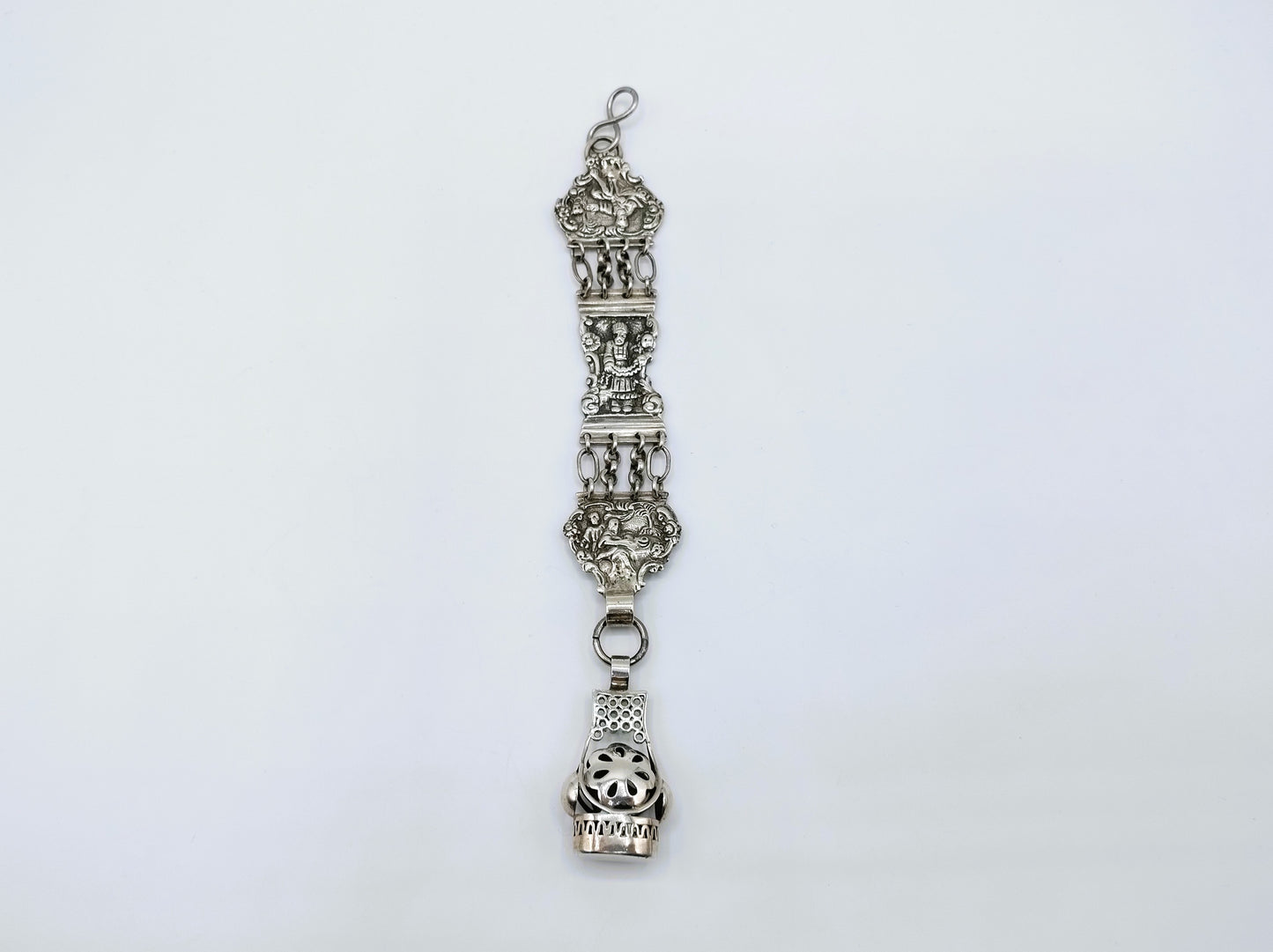Zilveren heren chatelaine van bijbelslot, Zwolle, 1847