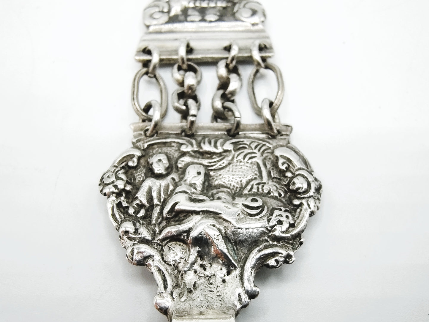 Zilveren heren chatelaine van bijbelslot, Zwolle, 1847