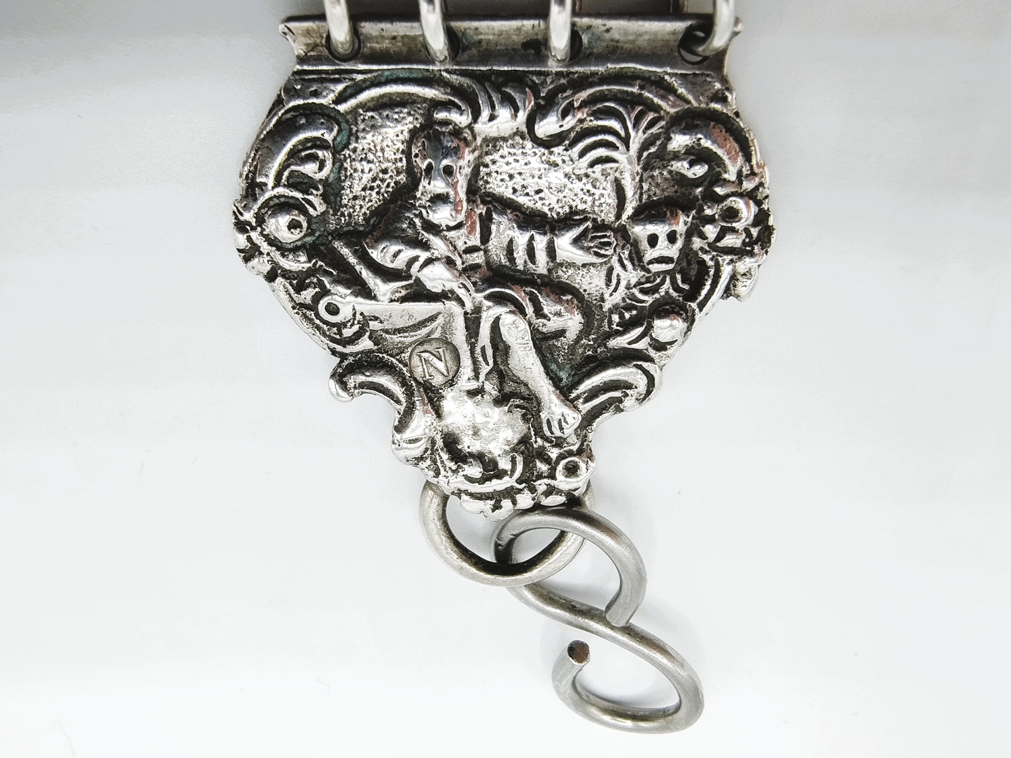 Zilveren heren chatelaine van bijbelslot, Zwolle, 1847