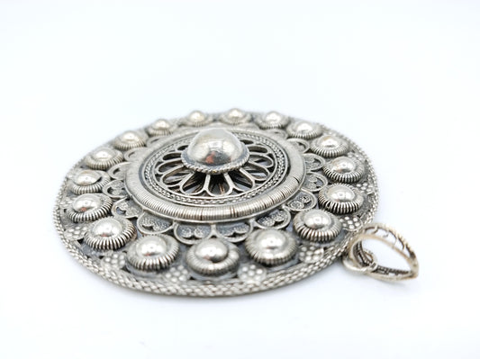 Zilveren Zeeuwse knop hanger