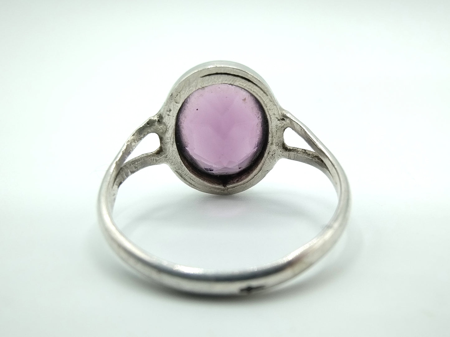 Silberring mit Amethyst, 18 mm