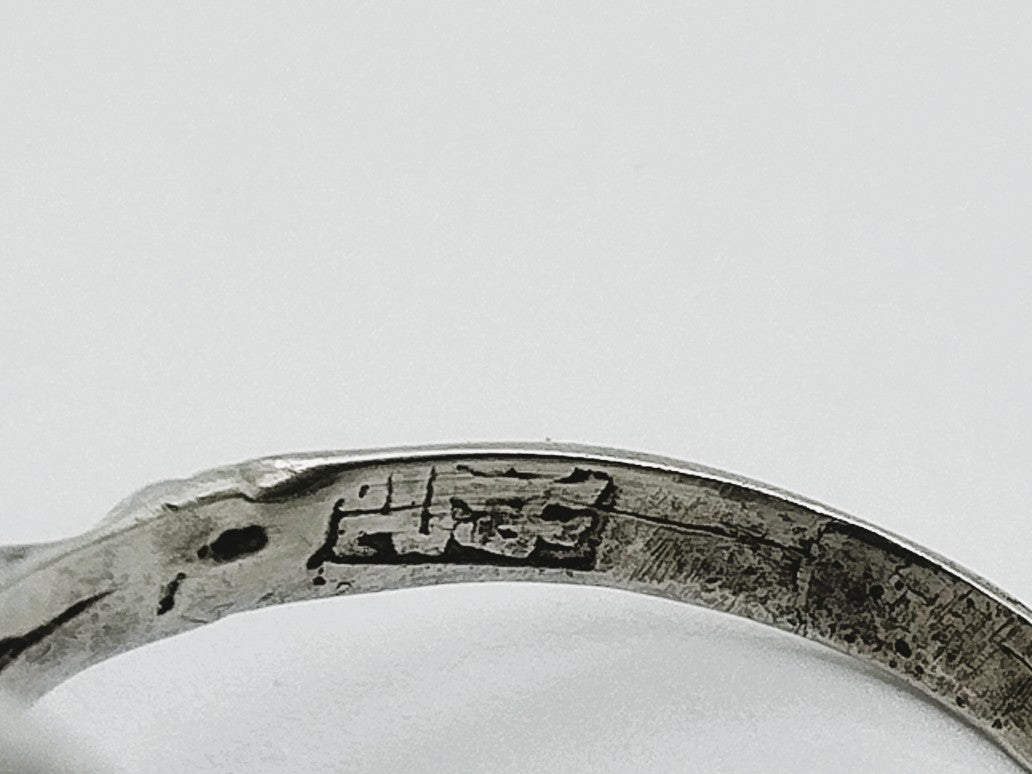Silberring mit Hämatit, 16 mm