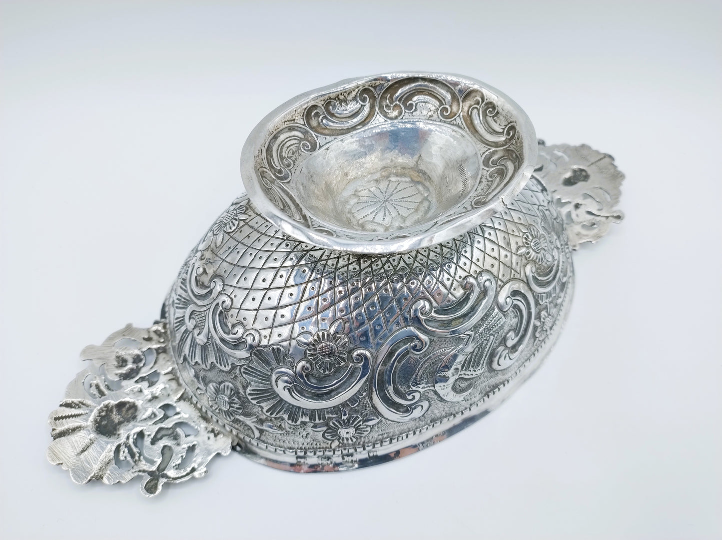 Zilveren brandewijnkom, K. Riddersma, Leeuwarden, 1767