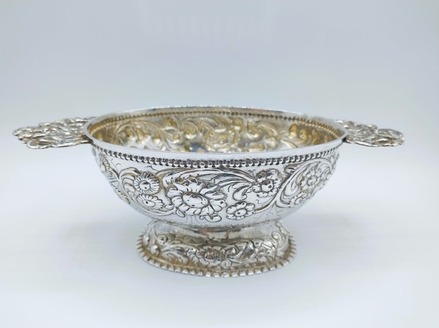 Friesische silberne Schnapsschale, ca. 1780