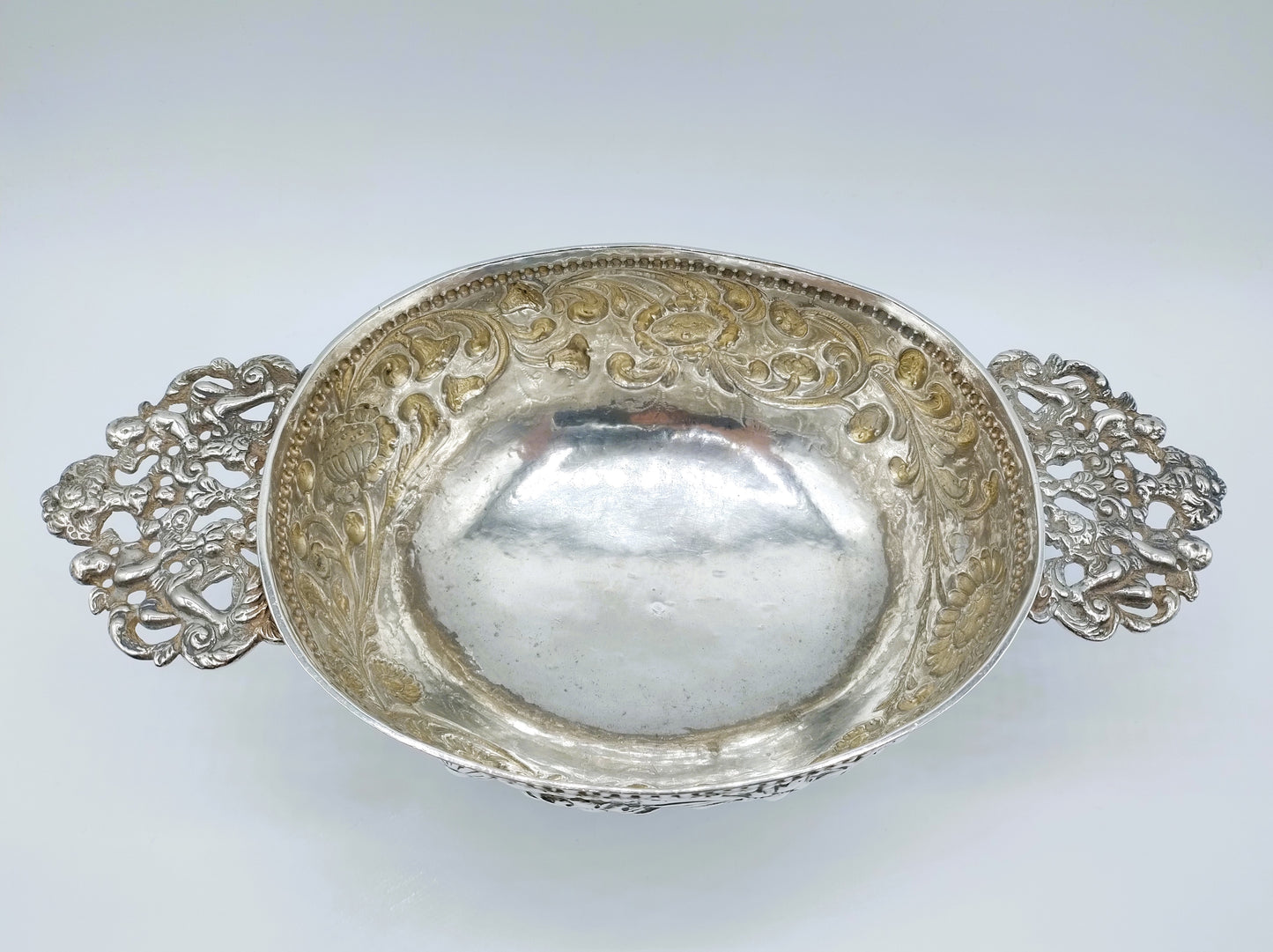 Friesische silberne Schnapsschale, ca. 1780