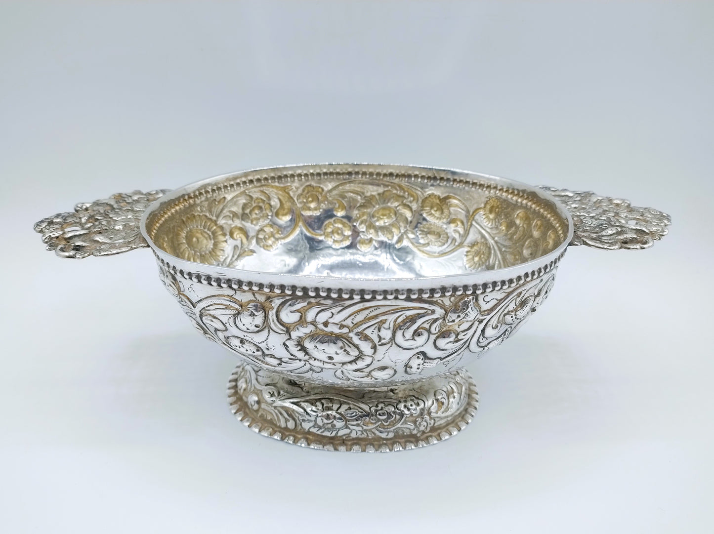 Friesische silberne Schnapsschale, ca. 1780