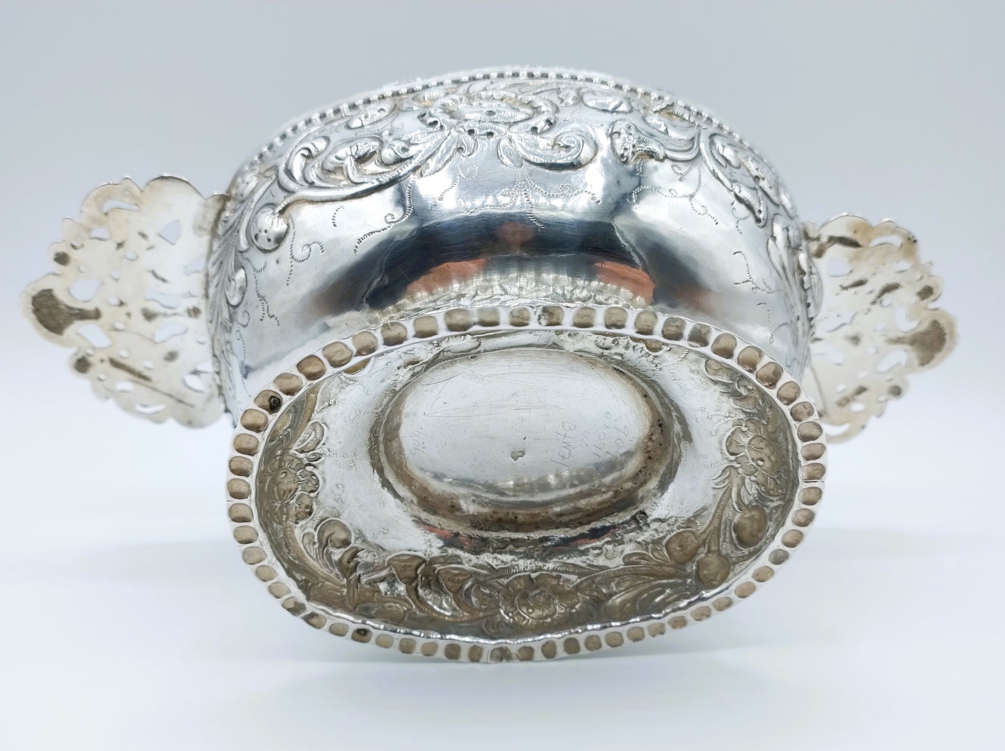 Friesische silberne Schnapsschale, ca. 1780